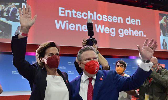 Bundesparteivorsitzende Pamela Rendi-Wagner und Bürgermeister Michael Ludwig