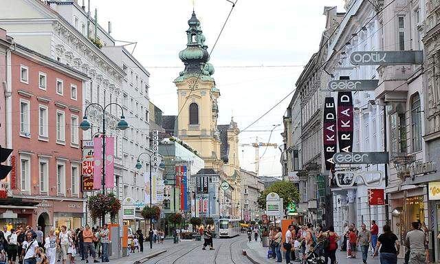 Linz, Landstraße, auf einem Archivbild