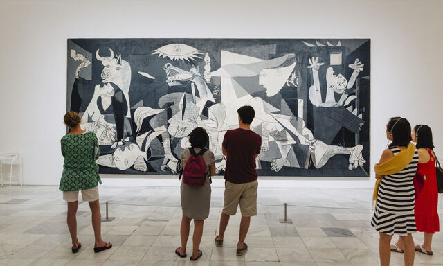 Madrid, Museum Reina Sofia: „Guernica“ von Pablo Picasso.