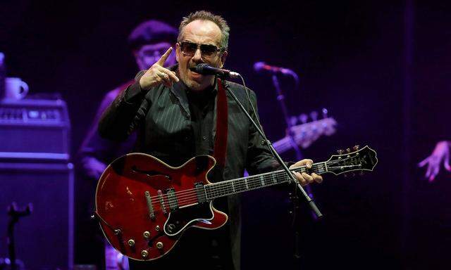 British composer Elvis Costello C and The Imposters band perform in a concert held as part of Noch