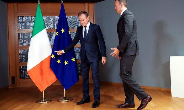 Zwei Schlüsselfiguren im Brexit auf EU-Seite: EU-Ratspräsident Donald Tusk (li.) und der irische Premierminister Leo Varadkar.