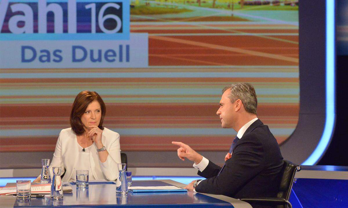 Das Duell der Kandidaten Norbert Hofer und Alexander Van der Bellen lief am Donnerstag im ORF.