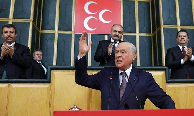 MHP-Chef Devlet Bahceli geht bei den nächsten Wahlen ein Bündnis mit der AKP von Präsident Recep Tayyip Erdogan ein.
