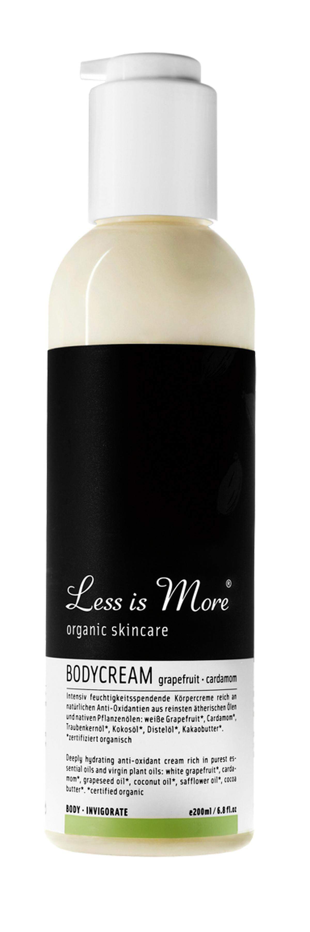 Nach Grapefruit und Kardamom duftet die Körpercreme von Less Is More, erhältlich via www.lessismore.at um 38 Euro.