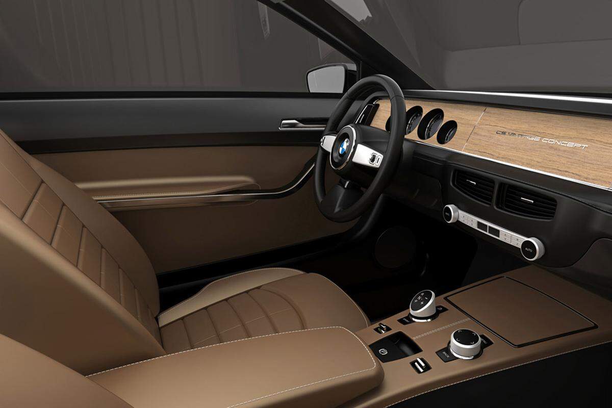 Das Innenleben des BMW CS Vintage ist bewusst reduziert gestaltet und beruft sich auf die 60er-Jahre.