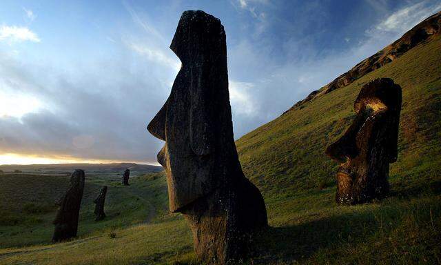FILE PHOTO: A VIEW OF 'MOAI' STATUES ON EASTER ISLAND