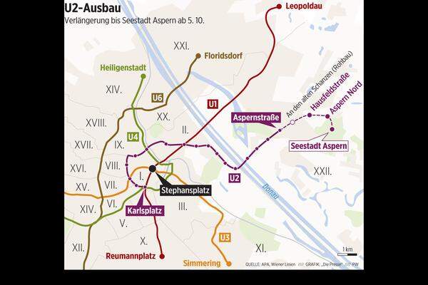 Wien hat eine über Jahrhunderte gewachsene Struktur, die seit mittlerweile mehr als 30 Jahren nach und nach mit U-Bahnen erschlossen wird. Bereits besiedelte Bereiche zu erschließen war bis dato der übliche Weg dabei. Doch die Verlängerung der U2 in die Seestadt Aspern ist ein Paradigmenwechsel. Denn auch, wenn die neue Endstation ein „Stadt“ im Namen trägt – urban ist die Gegend nicht.