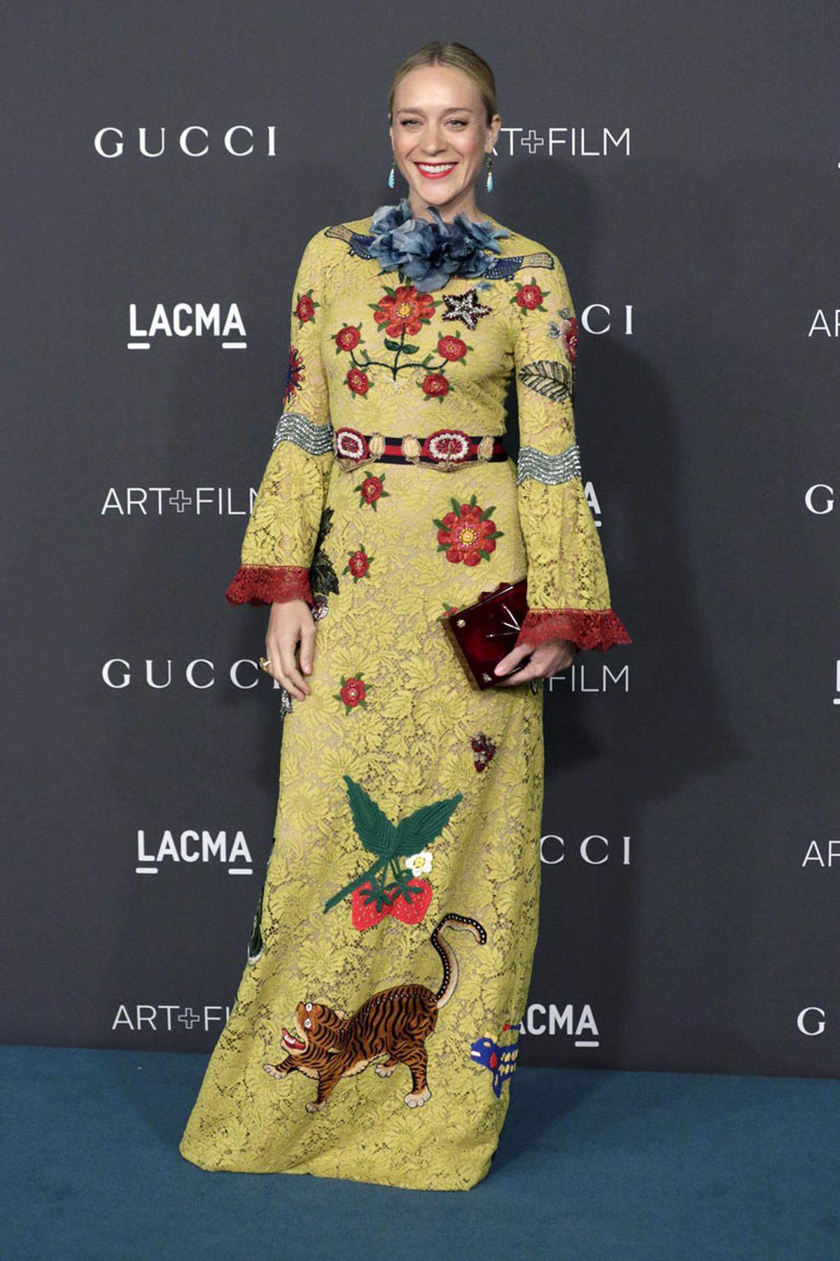 Etwas gewöhnungsbedürftig sah hingegen das Gucci-Kleid von Chloe Sevigny aus.