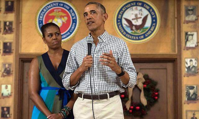 Obama mit seiner Frau Michelle.