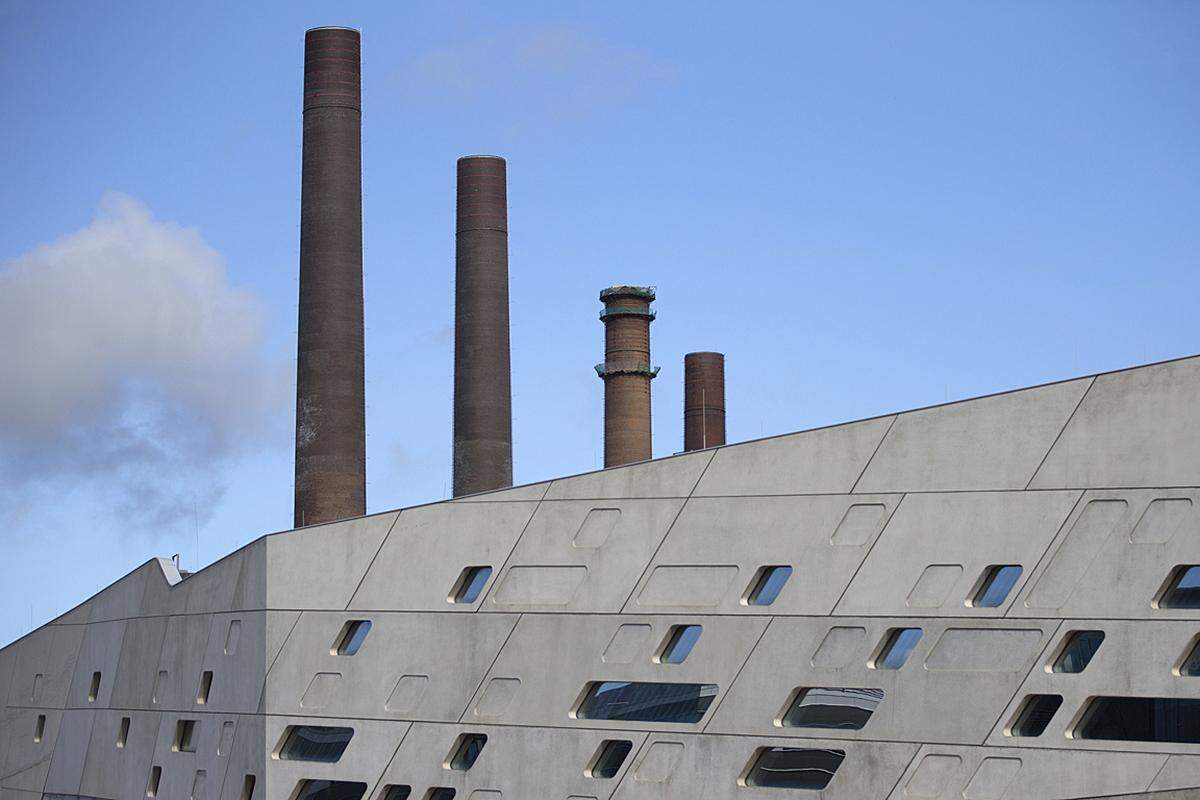 Das Wissenschaftsmuseum Phaeno in Wolfsburg, Deutschland.