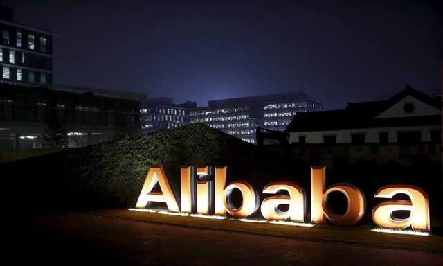 File picture of the logo of Alibaba Group seen inside the company´s headquarters in Hangzhou