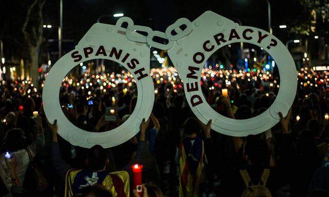 Protest in Barcelona.