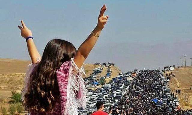 Auch in den Provinzen – wie hier im kurdischen Norden – protestierten Zehntausende Iranerinnen und Iraner gegen das Regime.