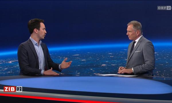 Christoph Wiederkehr zu Gast in der „ZiB 2“ bei Armin Wolf.