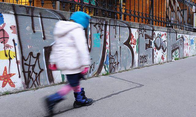 Archivbild: Ein ''Puber''-Graffiti in Wien-Neubau