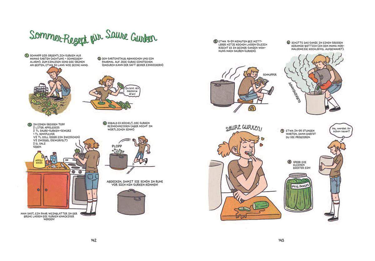 Ein Kochbuch als Graphic Novel hat für die Comicautorin auch ganz praktische Vorteile: "Mir persönlich fällt es viel leichter, zu verstehen, wie ein Gericht zubereitet wird, wenn ich jemandem bei der Zubereitung zuschauen kann."