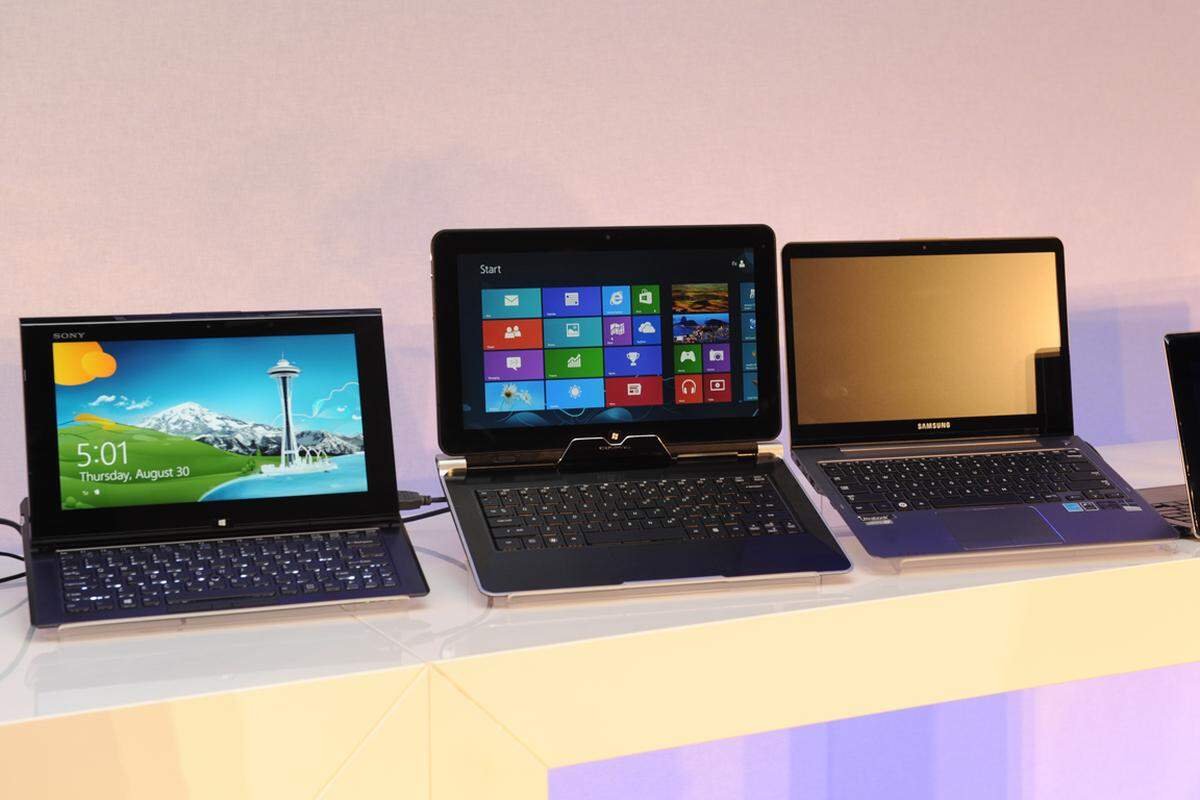 Windows 8 ist für mehrere Unternehmen die nächste große Hoffnung im Tablet-Markt. Intel als Chiphersteller, Microsoft als Software-Unternehmen und alle Partner-Produzenten von Laptops, Tablets und was alles noch dazwischen liegt hoffen auf der neue Betriebssystem, um eine neue Front im Kampf um Marktanteile zu eröffnen.DiePresse.com hat schon einige der Tablets vor dem Marktstart probiert.Text und Bilder: Daniel Breuss