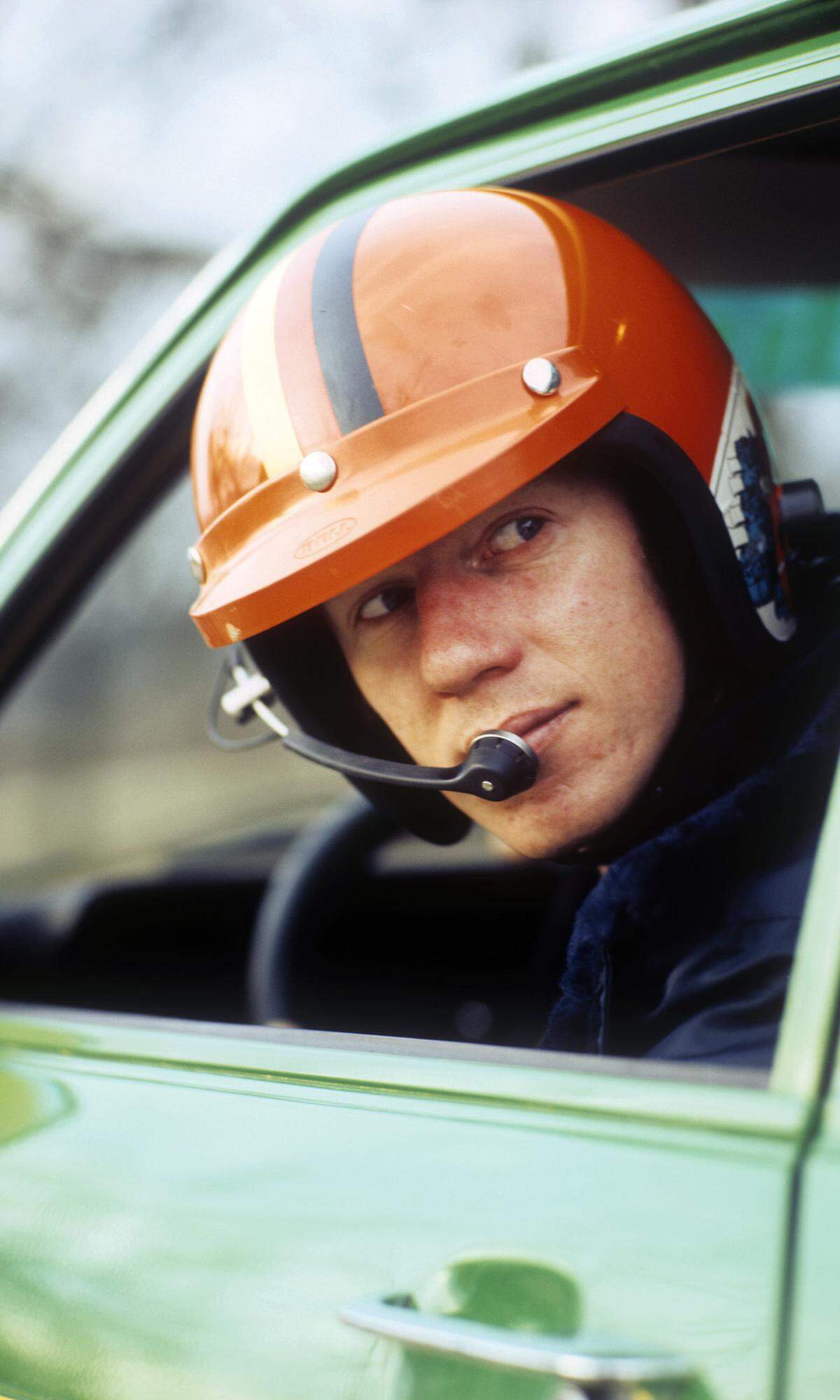 Die Racing-Mode vor 50 Jahren (1973). Für steile Autos war Hellgrün sehr angesagt.