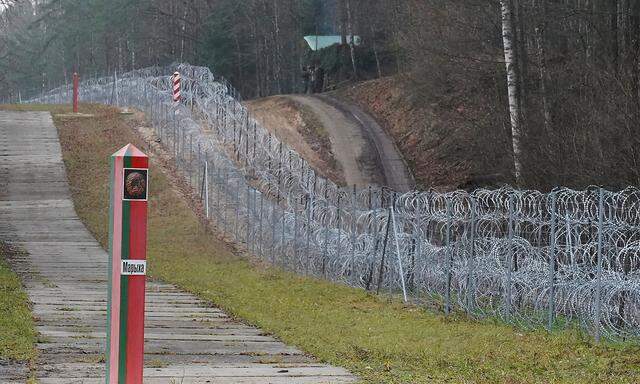 Ein Bild von der litauisch-polnisch-belarussischen Grenze.