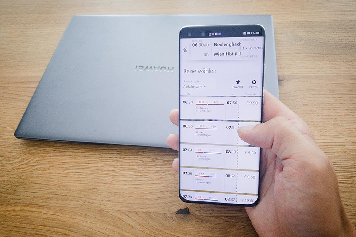 Mobiles Arbeiten Wie der Zug mit dem Huawei MateBook X Pro zum