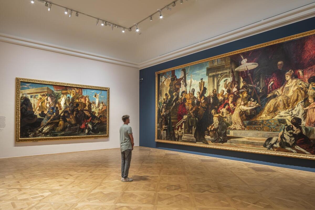 Da kann man sich schon klein vorkommen, wenn man vor diesem Bild von Hans Makart steht. 