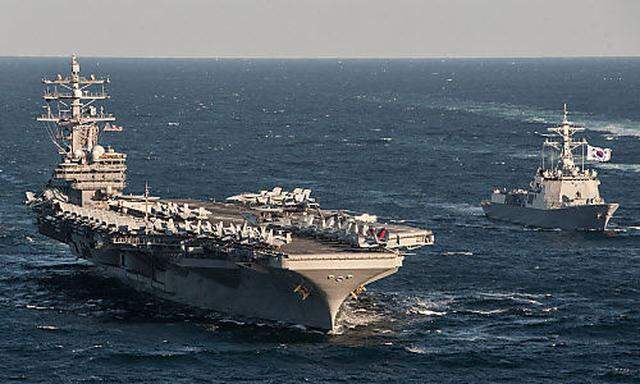 Die USS Ronald Reagan bei einer Übung Ende Oktober