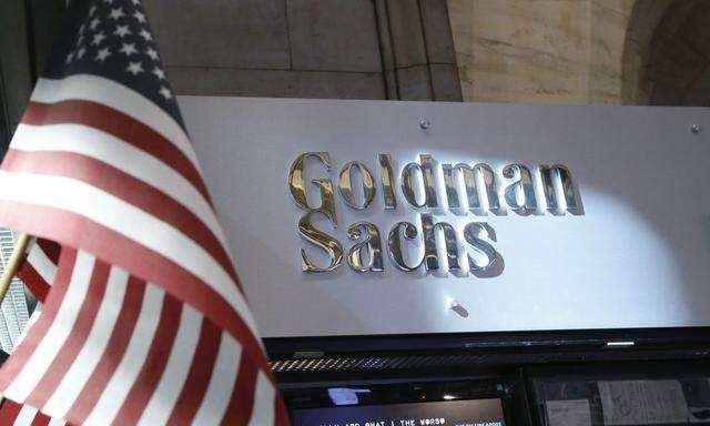 File photo of the Goldman Sachs stall on the floor of the New York Stock Exchange