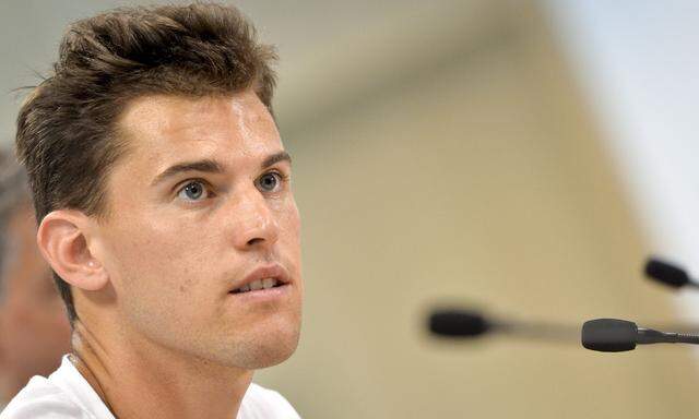 Stand Rede und Antwort in Wien: Dominic Thiem.