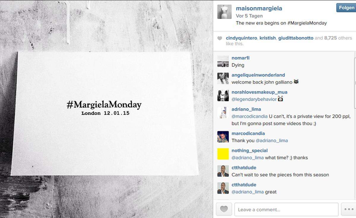 "Eine neue Ära beginnt." So wurde John Gallianos Comeback als Kreativdirektor des Modehauses Maison Martin Margiela vor der Show in London angekündigt. 