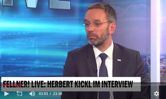 Innenminister Herbert Kickl (FPÖ) im Interview mit "oe24.tv" 