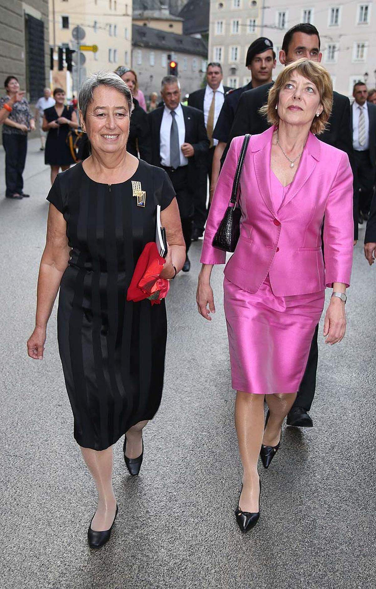 Präsidenten-Frauen im Doppelpack: Margit Fischer (links) Seite an Seite mit Daniela Schadt, der Lebensgefährtin des deutschen Bundespräsidenten Joachim Gauck.
