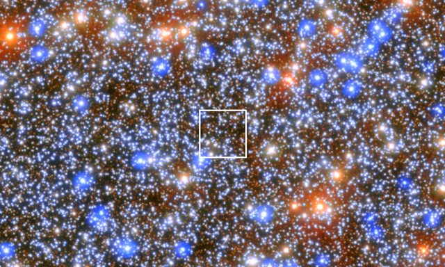 Eine große Menge von Sternen: Solche Aufnahmen des Weltraumteleskops Hubble durchforsteten die Astronomen auf der Suche nach Indizien für das supermassive Schwarze Loch.