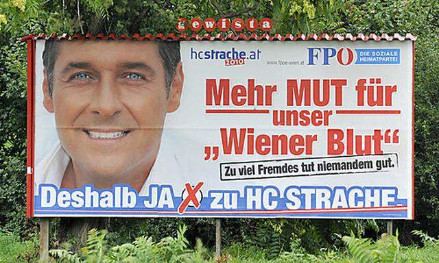 Umstrittenes Plakat der Wiener FPOE