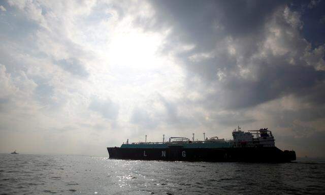 FILE PHOTO: A LNG carrying vessel sails at Tokyo Bay, offshore of Yokosuka