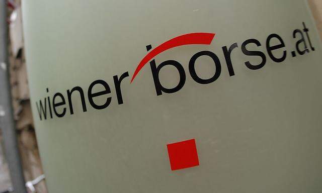 The Vienna Stock Exchange (Wiener Boerse) logo is displayed next to the company's street entrance in Vienna