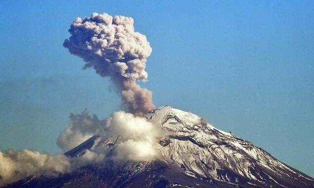 Der Vulkan Popocatepetl spuckte schon im Dezember Asche