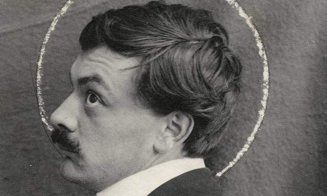 Eigentlich müsste sein Heiligenschein quadratisch sein: Kolo „Quadratl“-Moser, anonymes Foto um 1903.