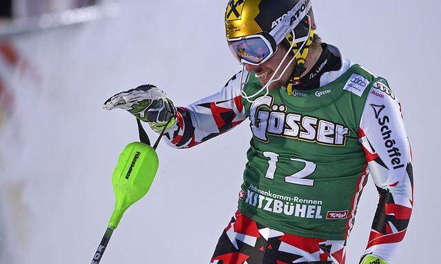 Marcel Hirscher sucht nach seiner Slalom-Form. In der Kombination in Kitzbühel kam er zwar ins Ziel, hatte aber eingefäldelt.