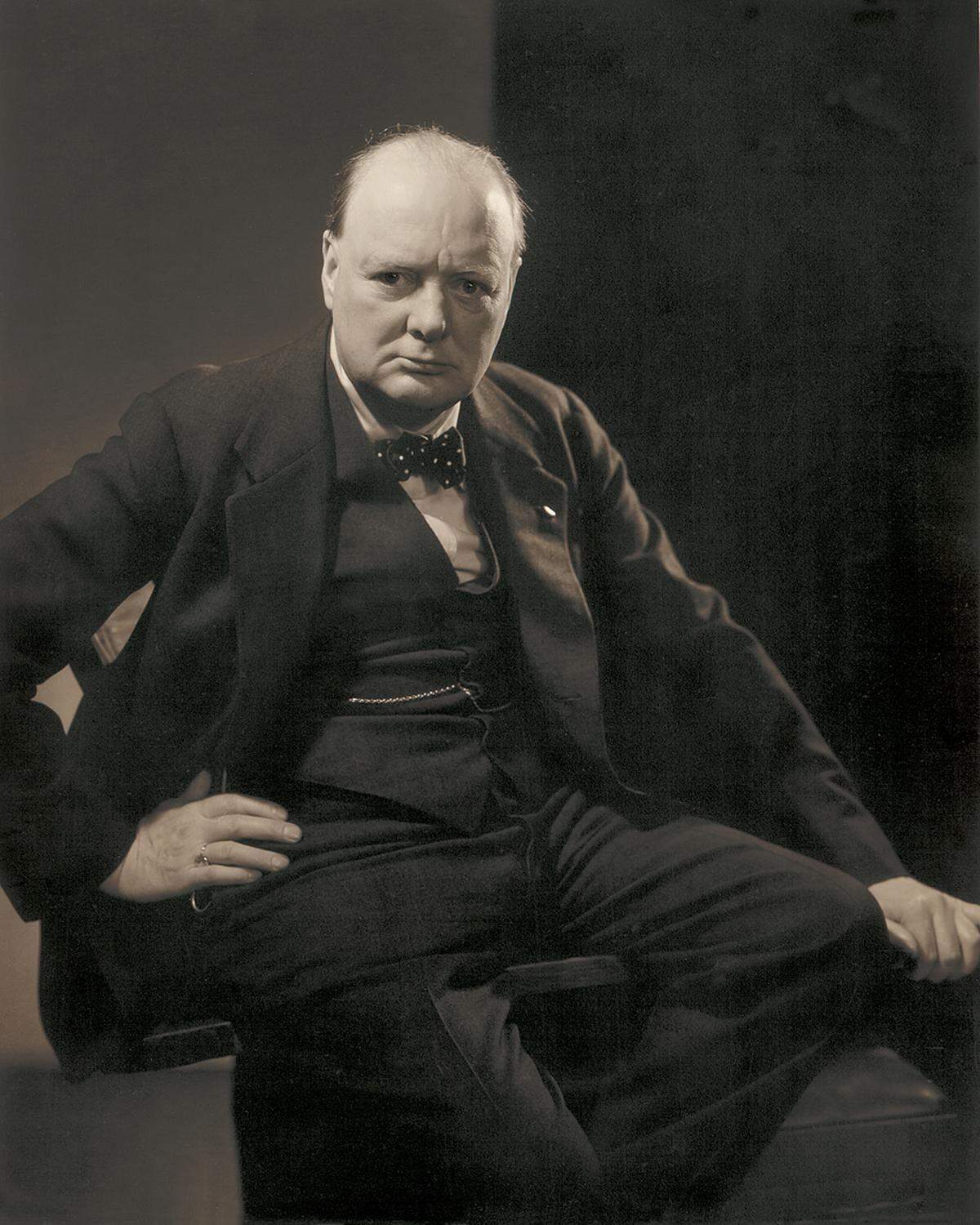 Berühmt wurde auch Steichens Porträt von Winston Churchill. Edward Steichen: Winston Churchill, 1932, Courtesy Condé Nast Archive