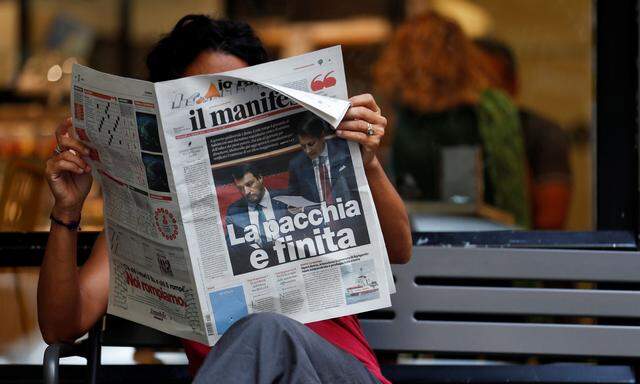„Der Spaß ist vorbei“ titelte das linke Blatt „il manifesto“ zum Rücktritt von Ministerpräsident Conte.