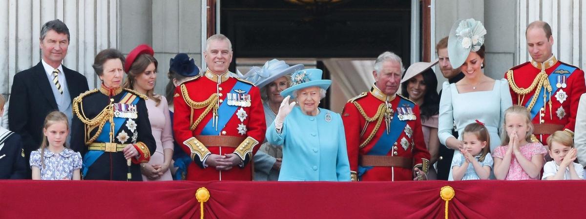 2018: Die Queen mit Mitgliedern der königlichen Familie-