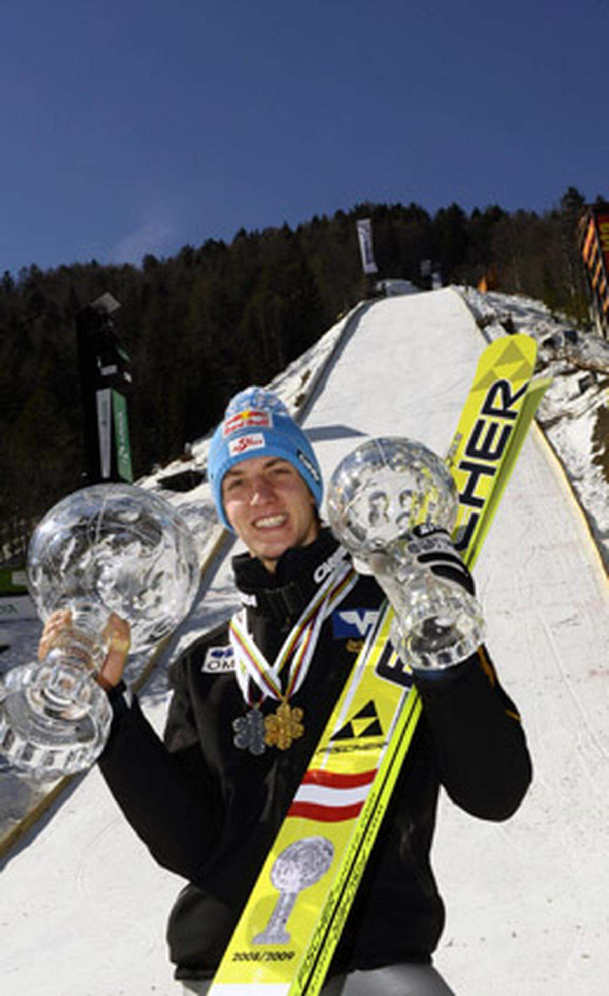 Auf der Letalnica bratov Gorisek, der größten Skiflugschanze der Welt, findet von 19. bis 21. März 2010 die Skiflug-WM statt.