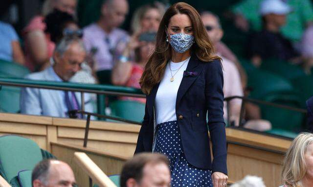 Herzogin Catherine auf den Zuschauerrängen in Wimbledon. 
