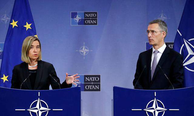 Nato und EU starten in neue Ära der Zusammenarbeiters meeting in Brussels