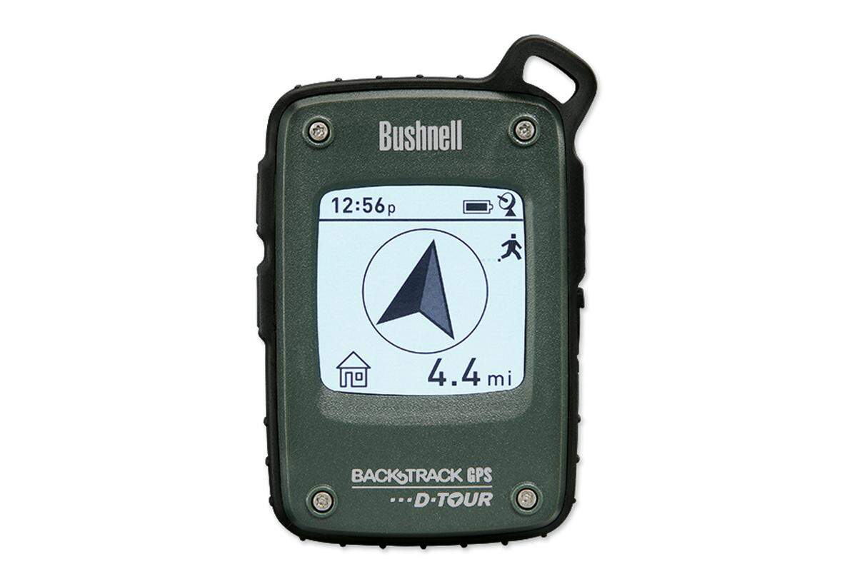 Der Backtracker von Bushnell merkt sich bis zu 20 Standorte, falls man doch einmal den Überblick verliert. Etwa 139 € via www.campz.at