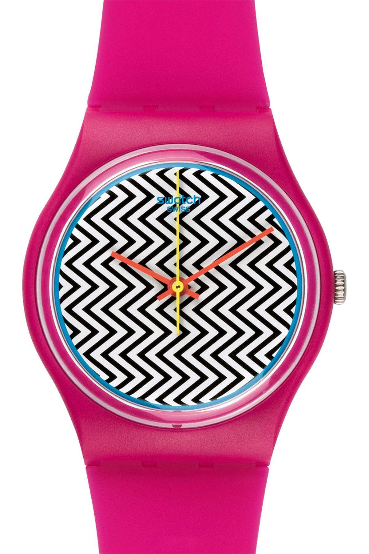 Swatch „Pink Fuzz“. Das wird wohl der knallige Revoluzzer unter den Spring-Summer-Modellen. Erhältlich ab Ende März um 45 Euro.
