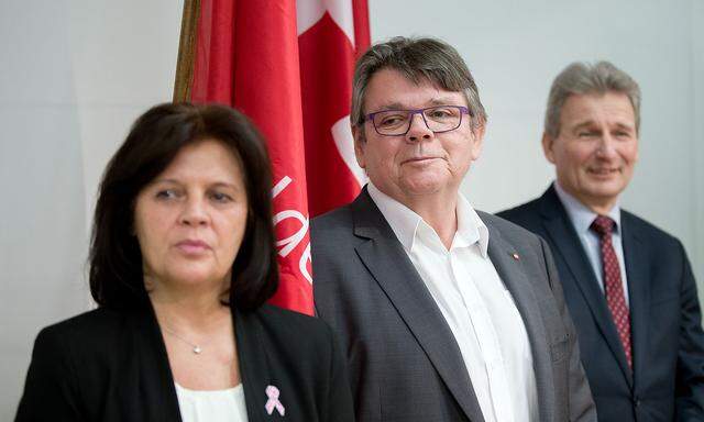 Renate Anderl, Wolfgang Katzian und Erich Foglar (re.)