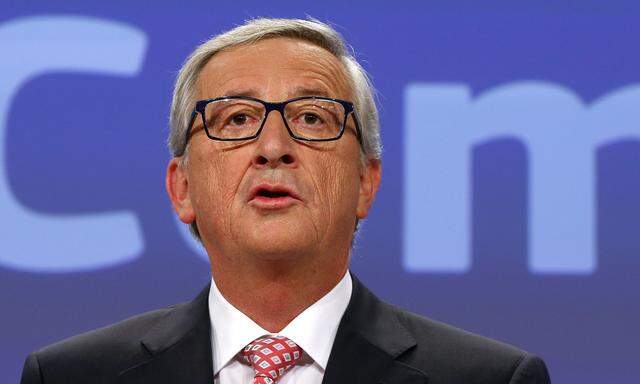 Juncker, the incoming president of the European Commission, presents the list of the European Commissioners and their jobs for the next five years, during a news conference at the EC headquarters in Brussels