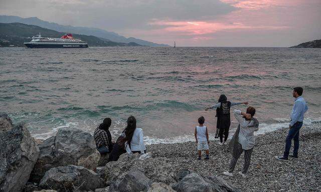 Migranten auf der griechischen Insel Samos.