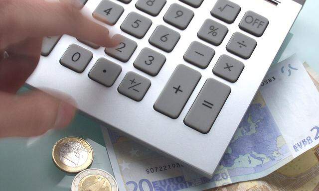 Taschenrechner und Geld - calculator and money